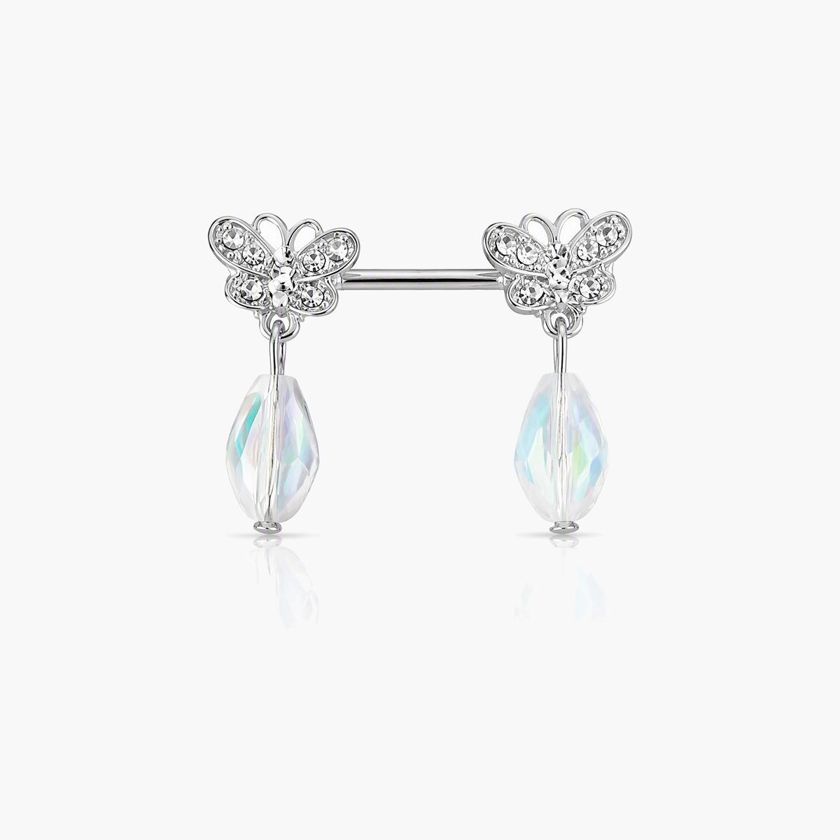Dainty Butterfly Charm Barbell