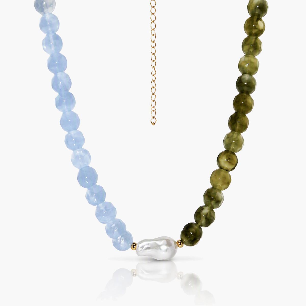 Boho Baroque Pearl Beaded Necklace