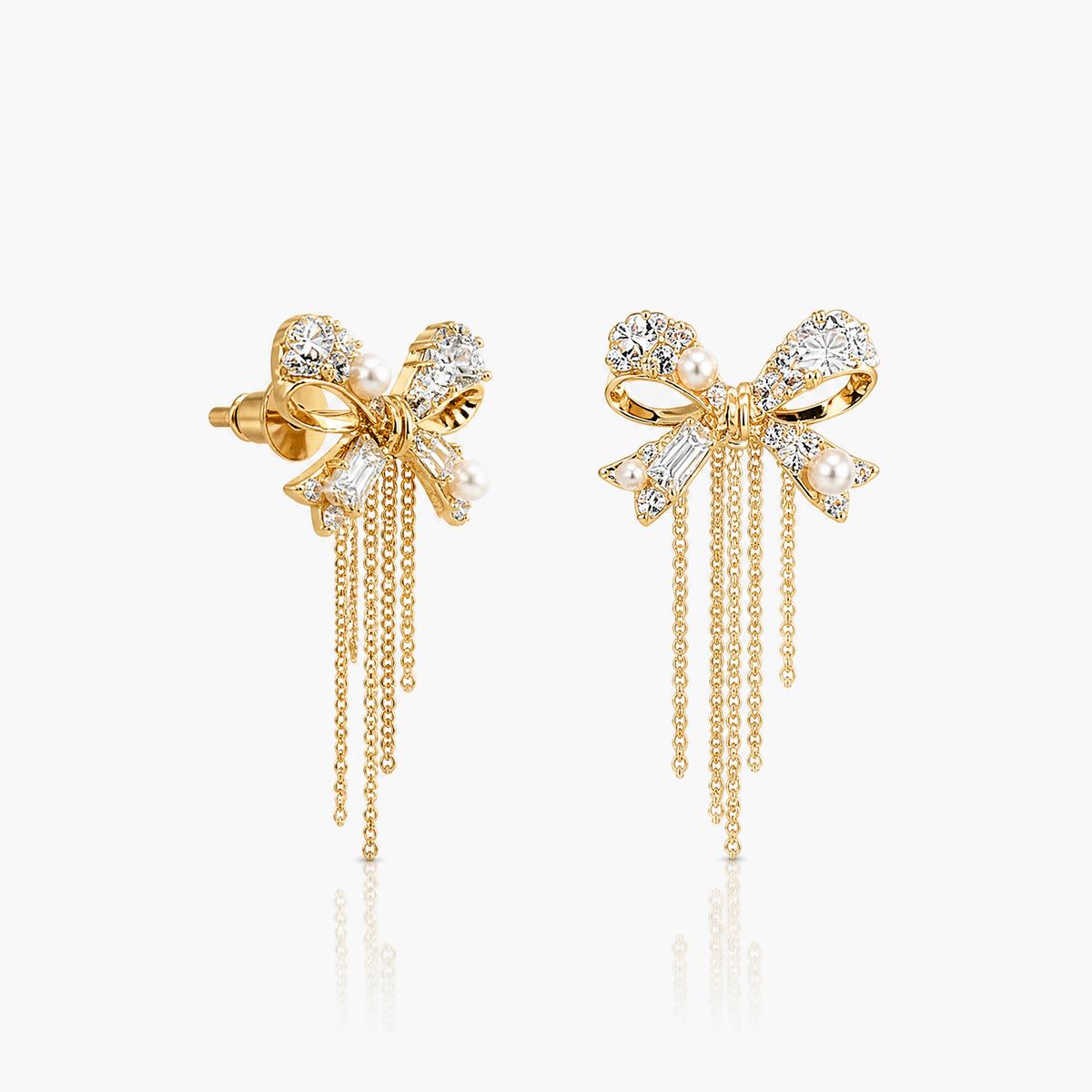 Dainty Bow Knot Drop Earrings