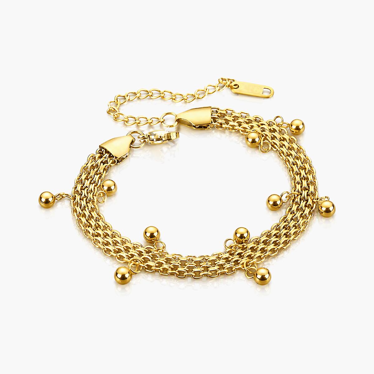 Trendy Multi-Layer Chain Bead Bracelet