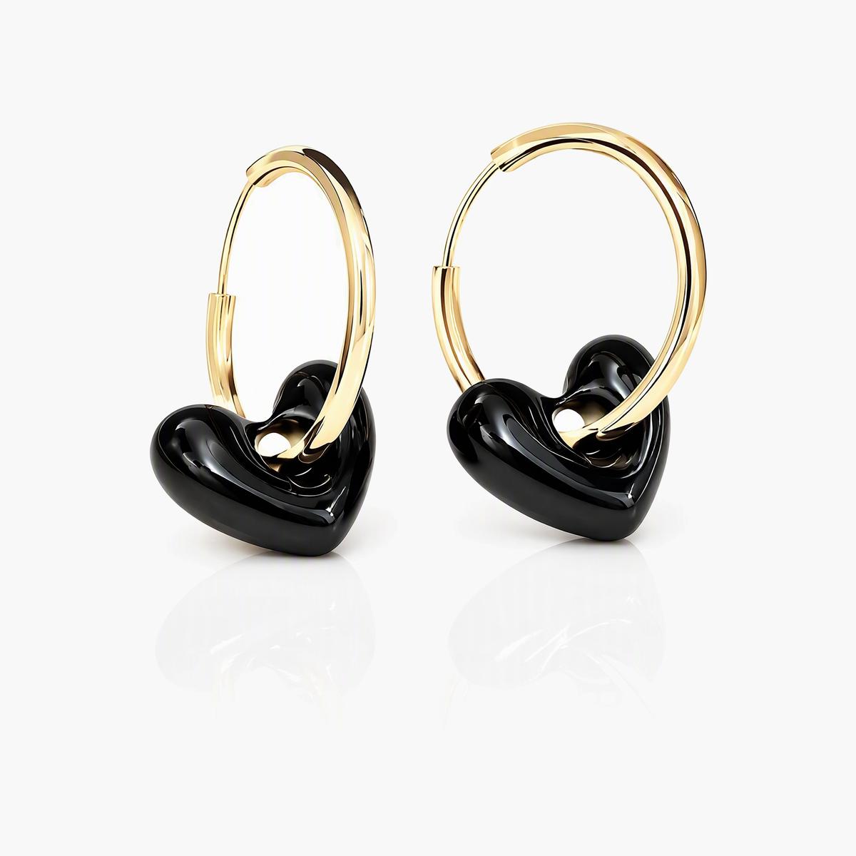 Cute Hollow Heart Hoop Earrings
