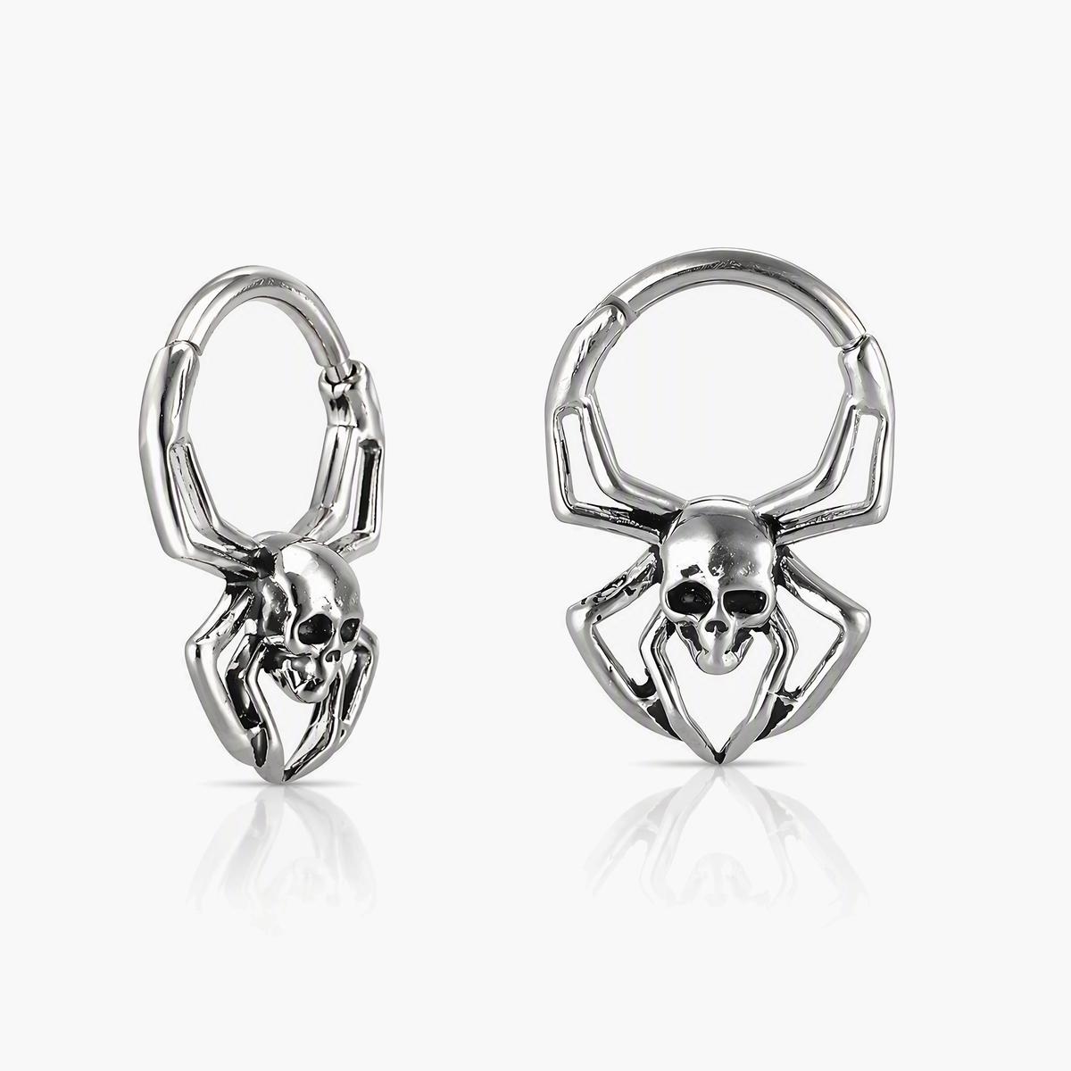 Trendy Skull Motif Huggie Earrings