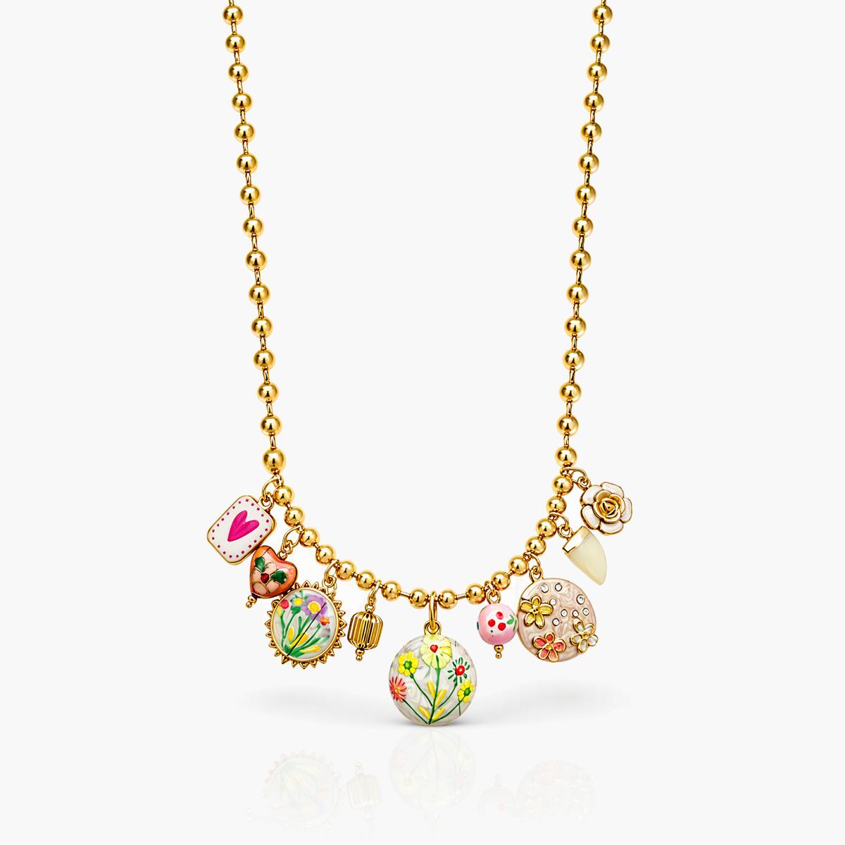 Cute Floral Charm Necklace