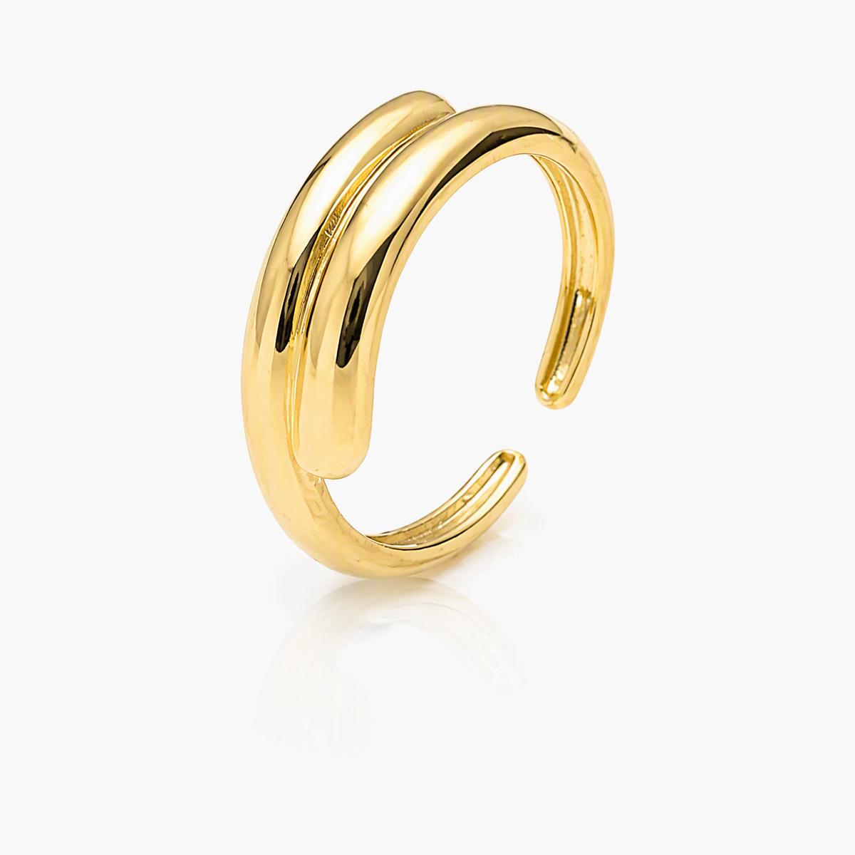 Minimalist Double Band Open Ring