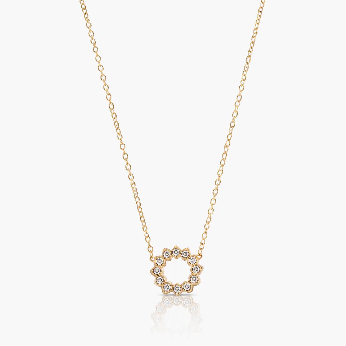 Dainty Stone Circle Necklace