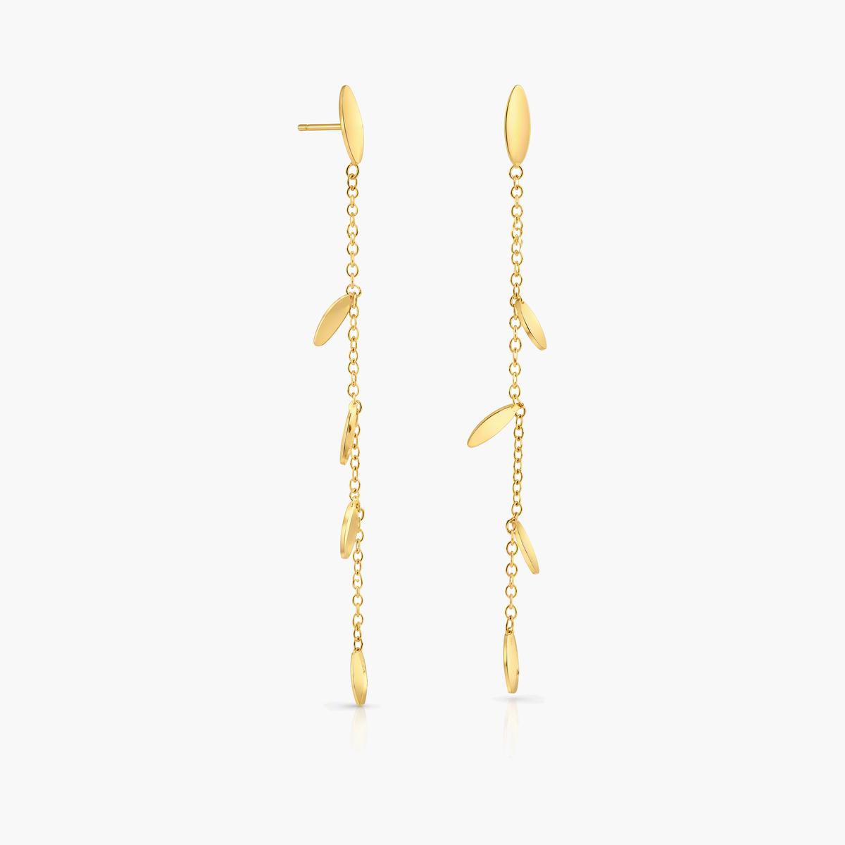 Dainty Butterfly Chain Drop Earrings
