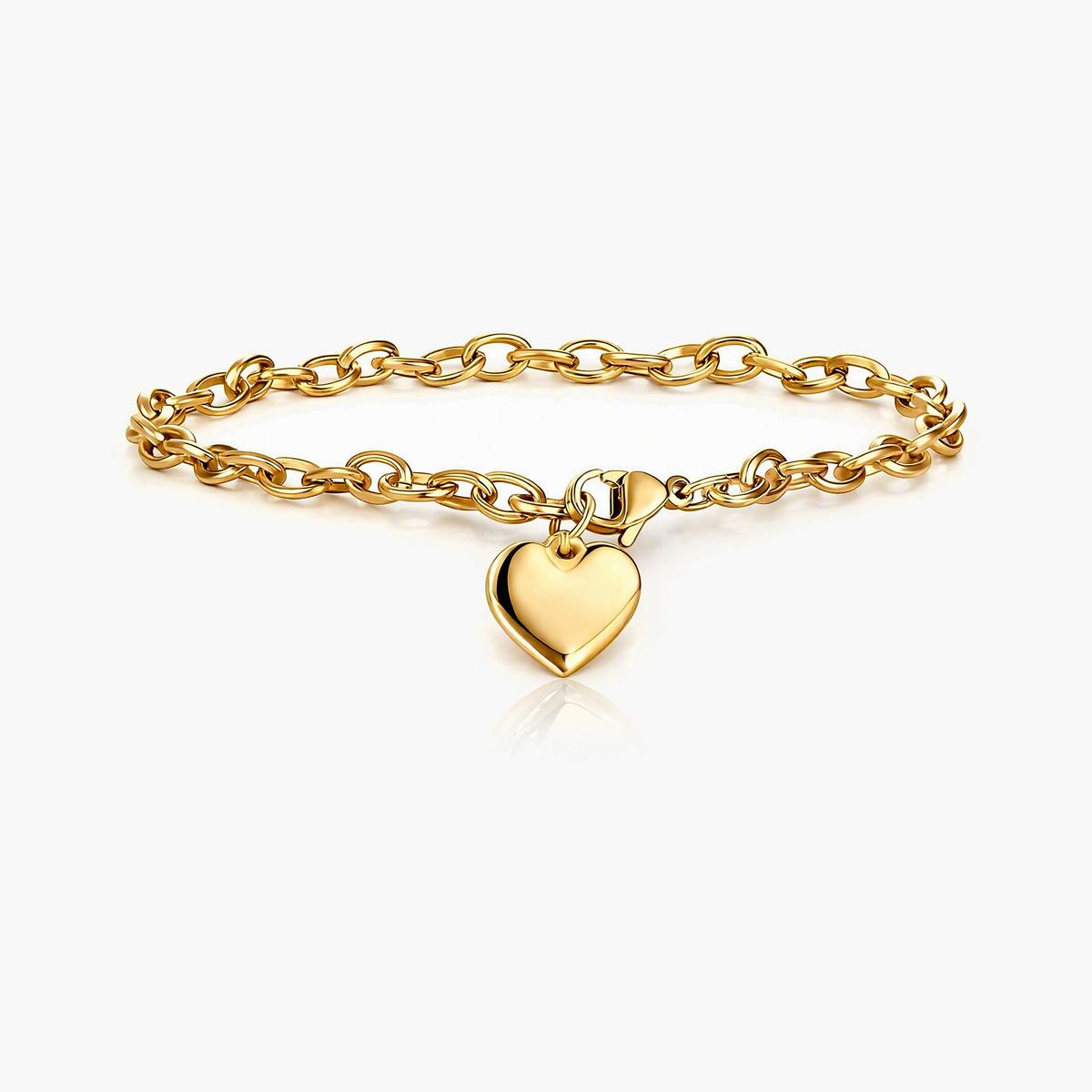 Dainty Heart Charm Bracelet