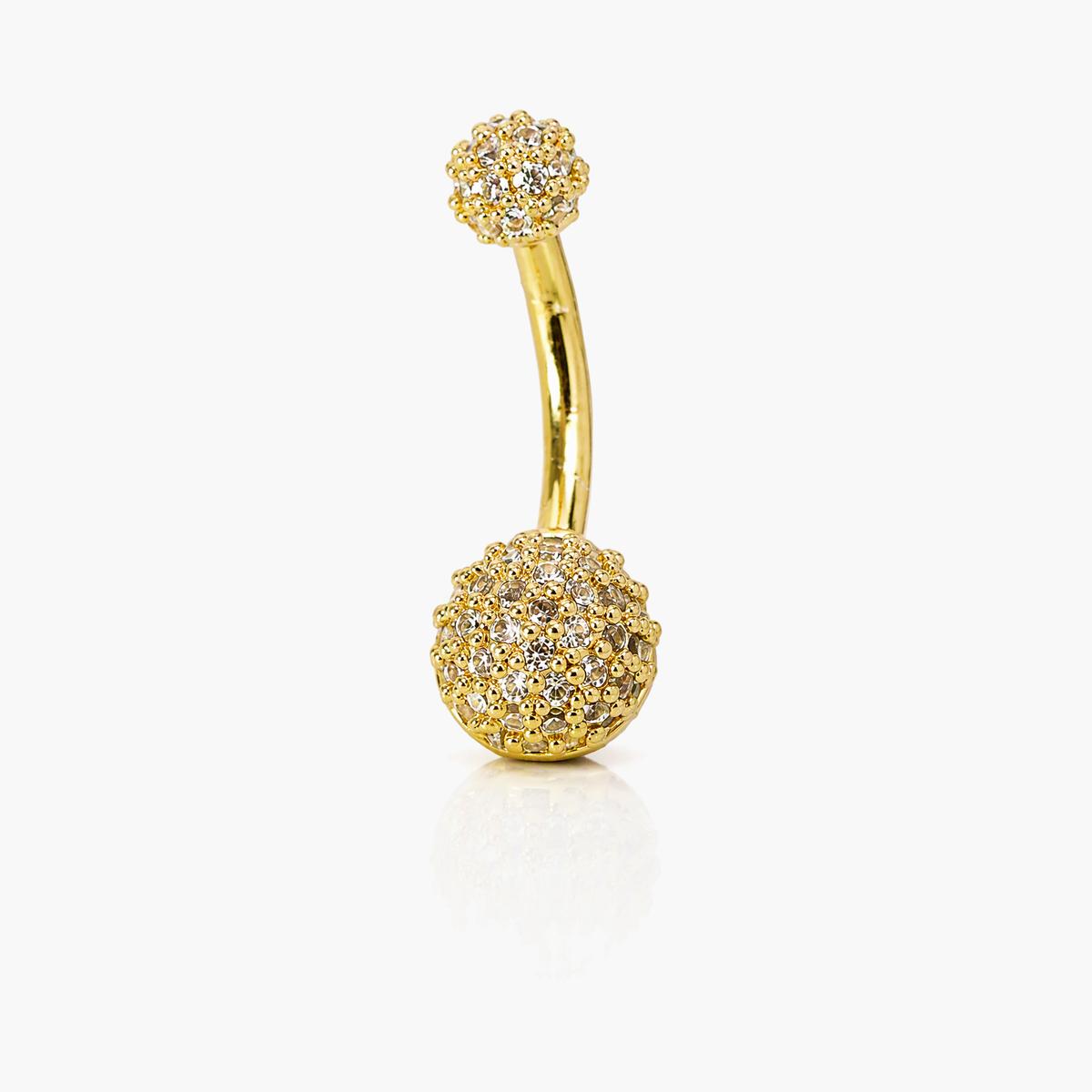 Trendy Paved Disc Belly Ring