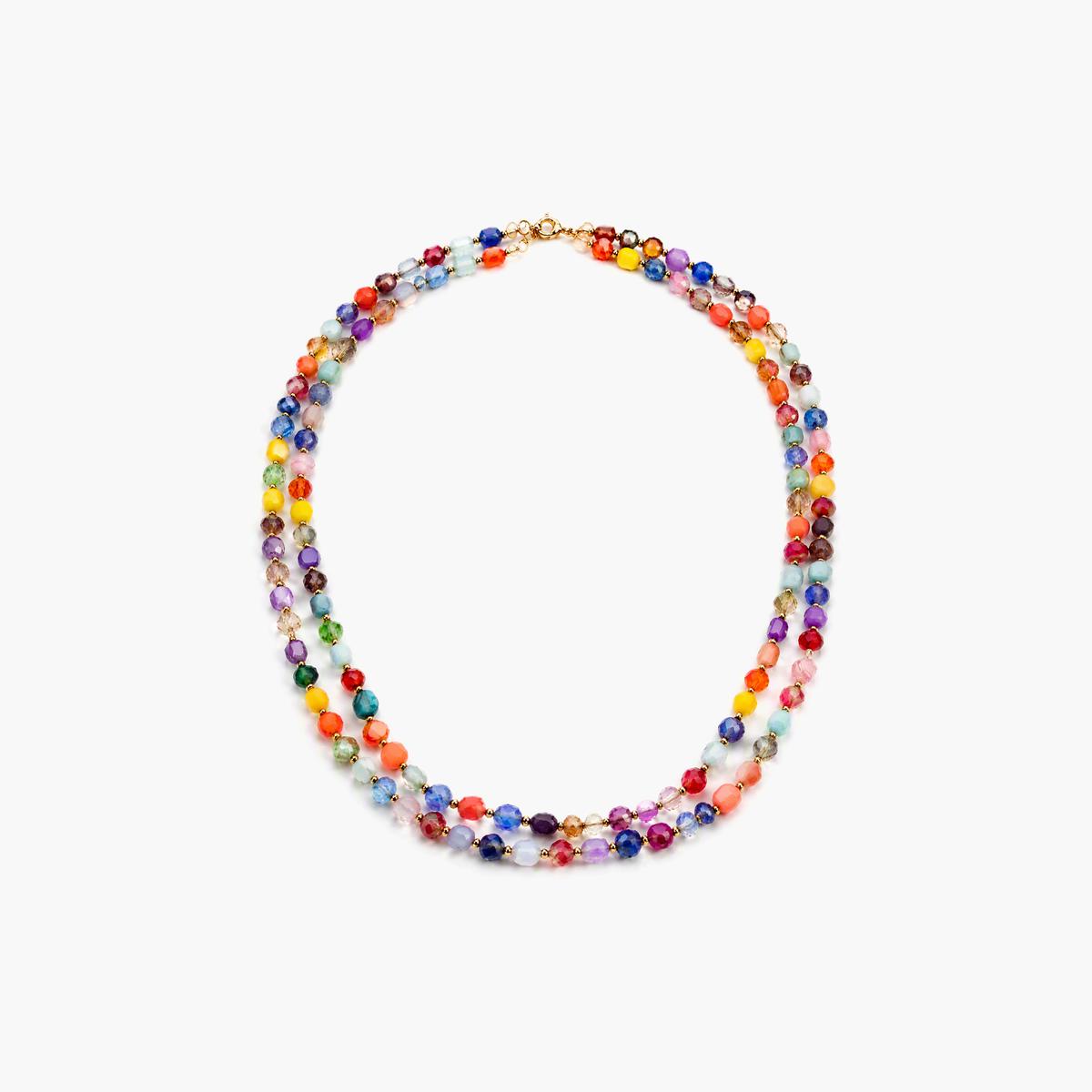 Boho Mixed Stone Chip Necklace
