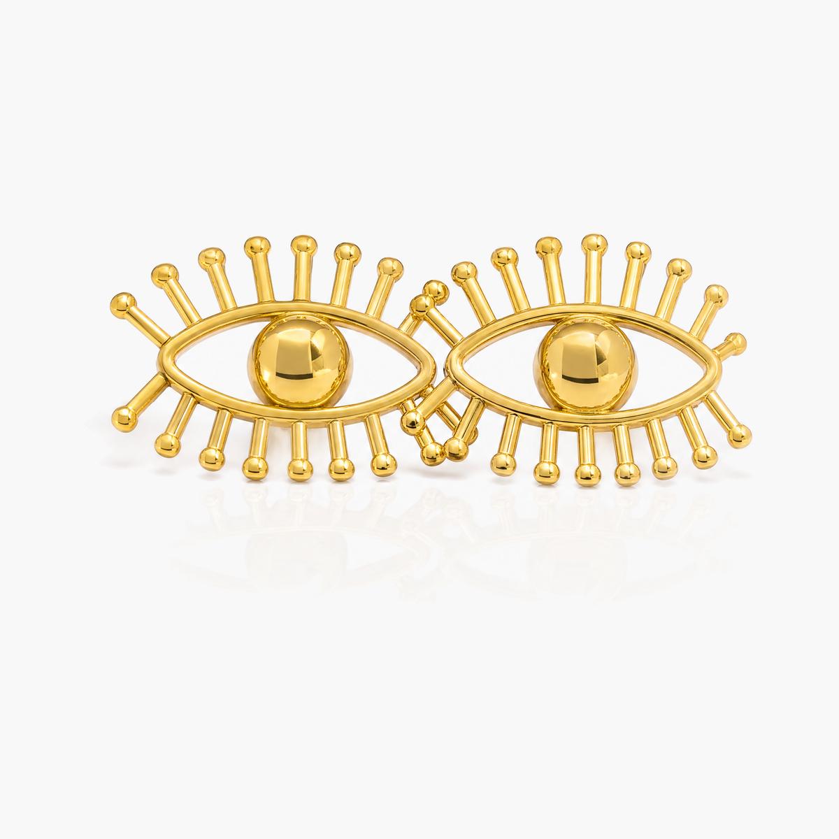 Trendy Butterfly Heart Eye Stud Earrings