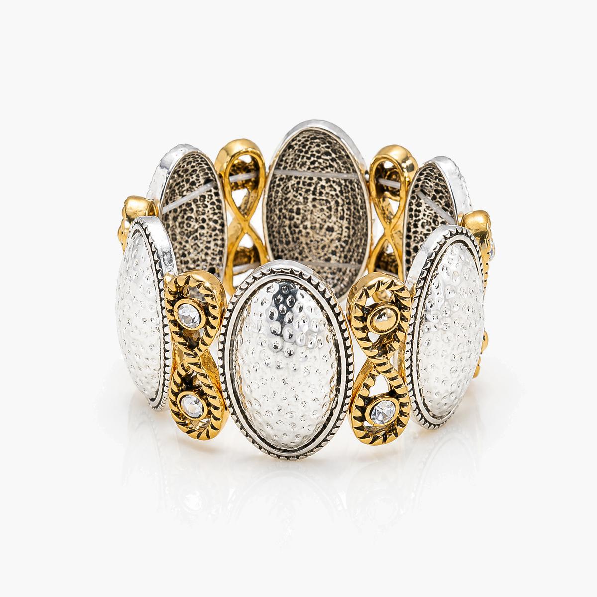 Boho Heart And Oval Link Bracelet