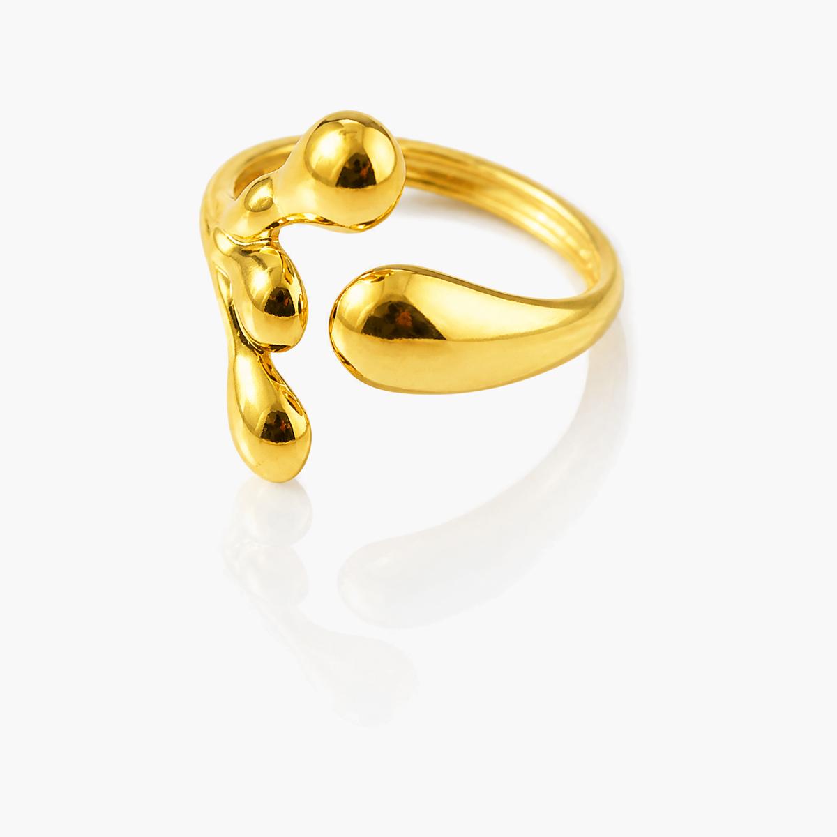 Liquid Drop Open Ring