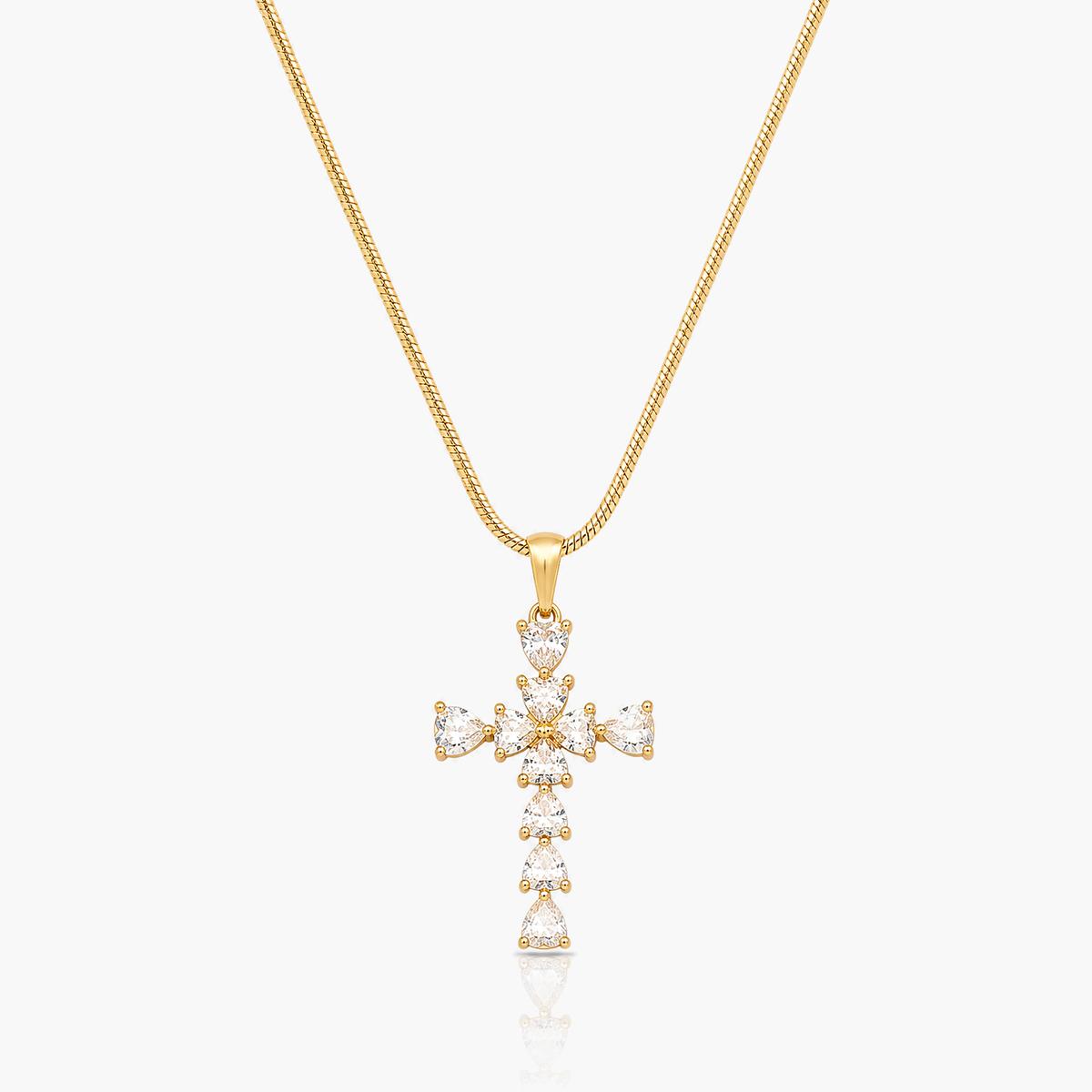 Layered Cross Pendant Necklace
