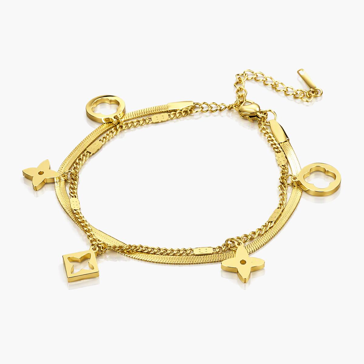 Trendy Four-Leaf Clover Bracelet
