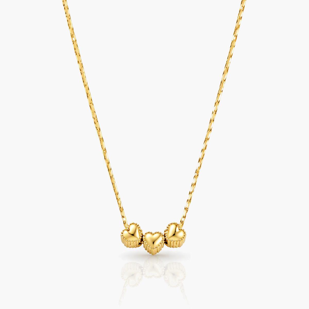 Dainty Triple Heart Necklace