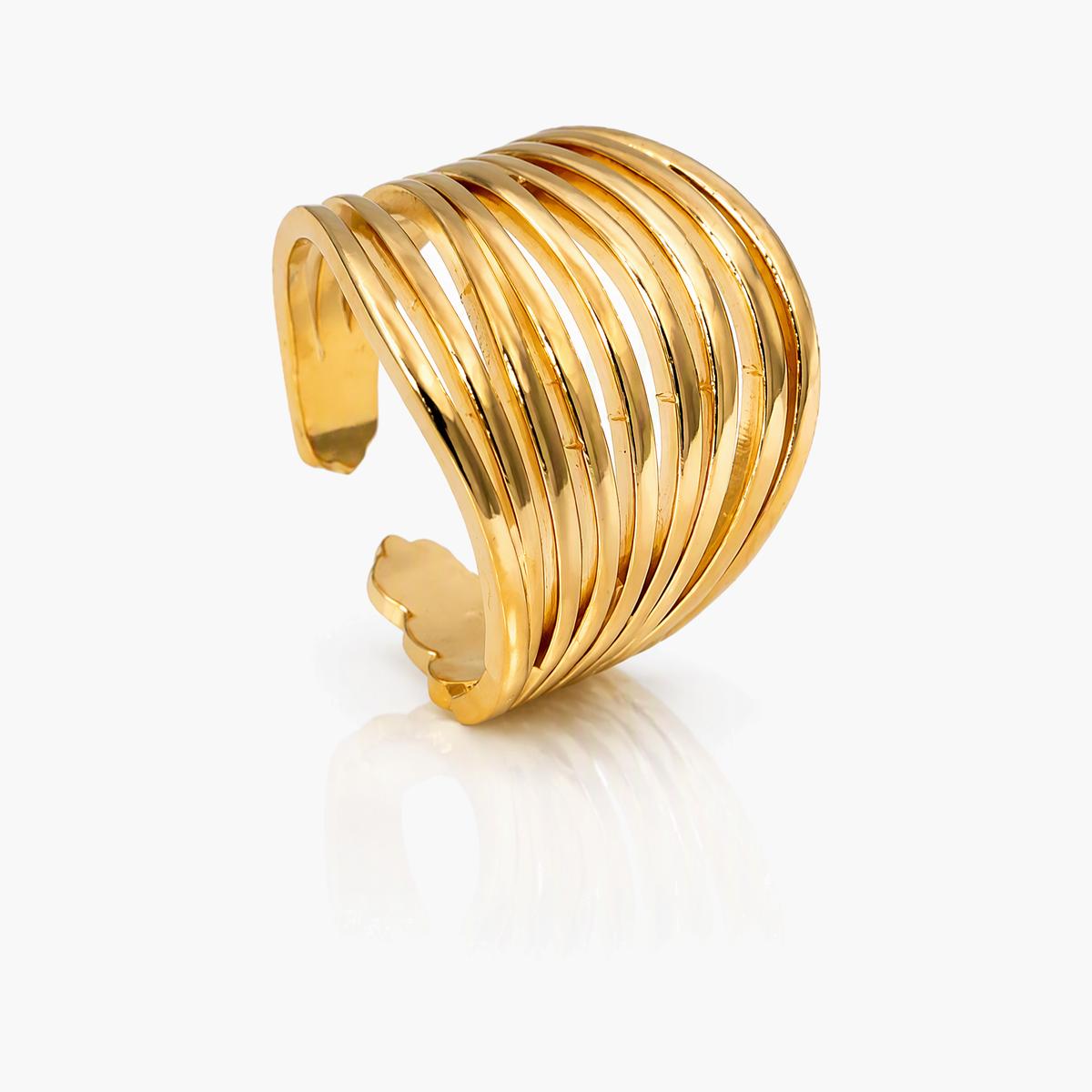 Trendy Multi Band Cuff Ring