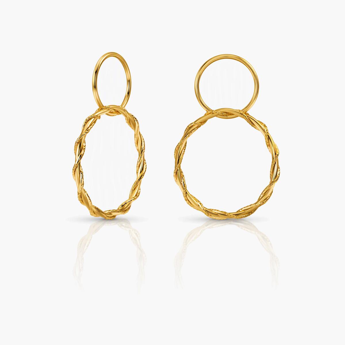Triple Linked Hoop Earrings