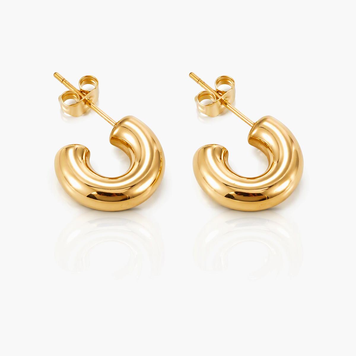 Chunky Open Cuff Stud Earrings