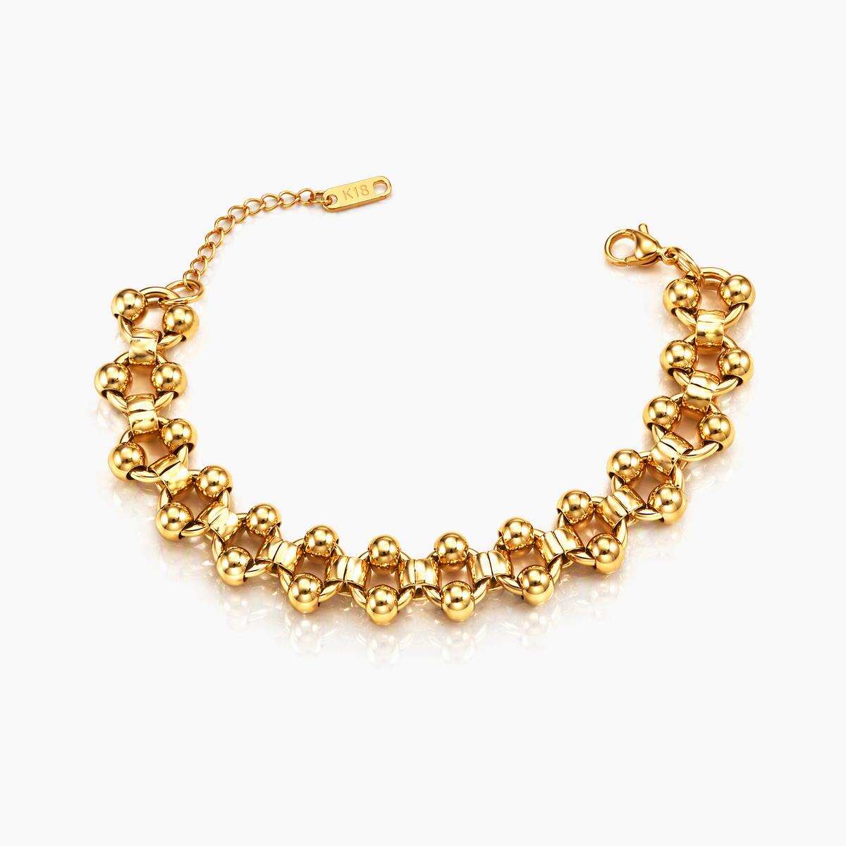 Geometric Bead Link Bracelet