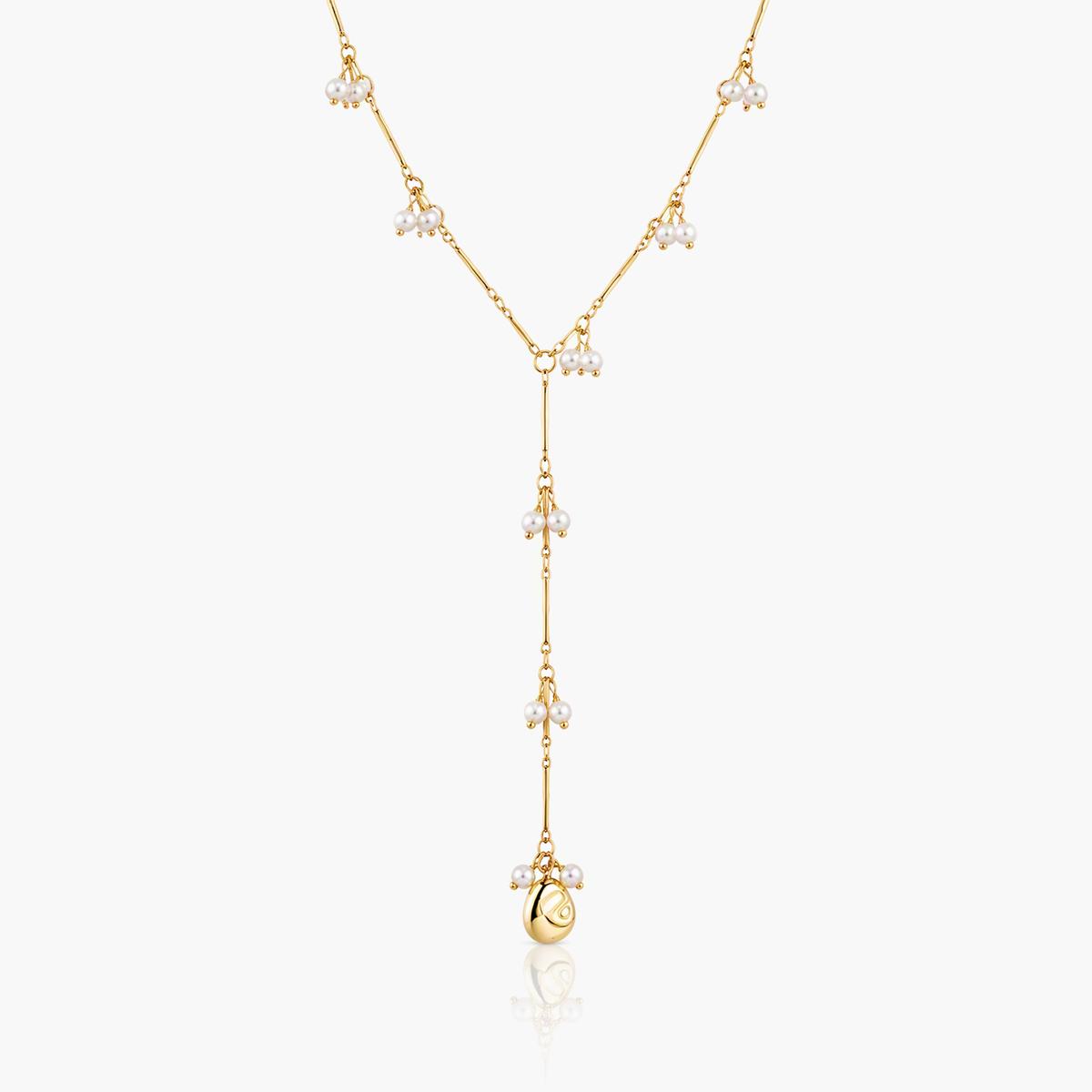 Dainty Pearl Y-Necklace