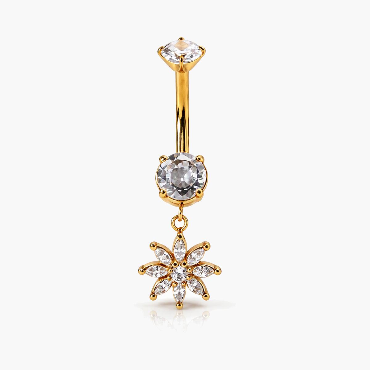 Dainty Flower Belly Ring