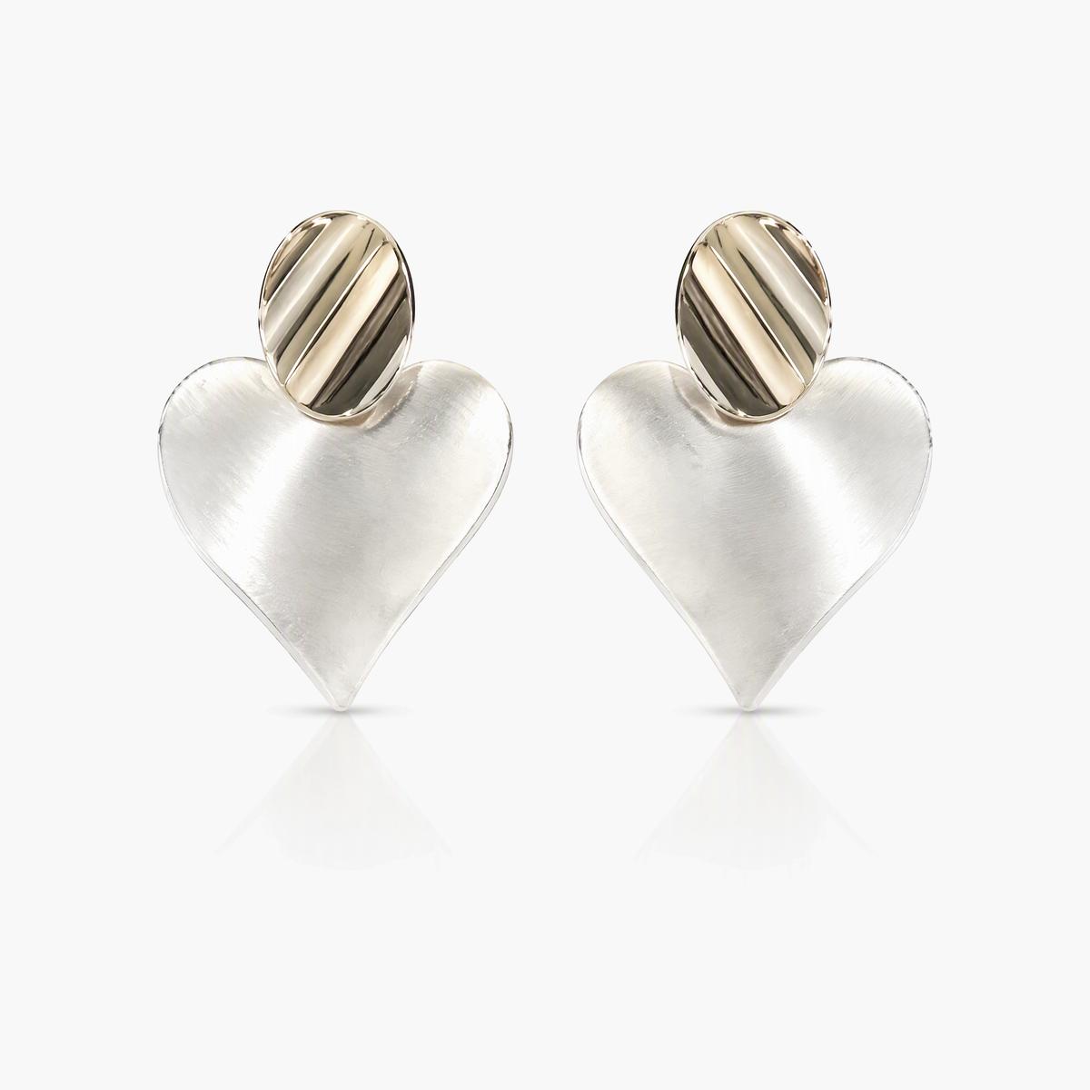 Minimalist Heart Drop Earrings