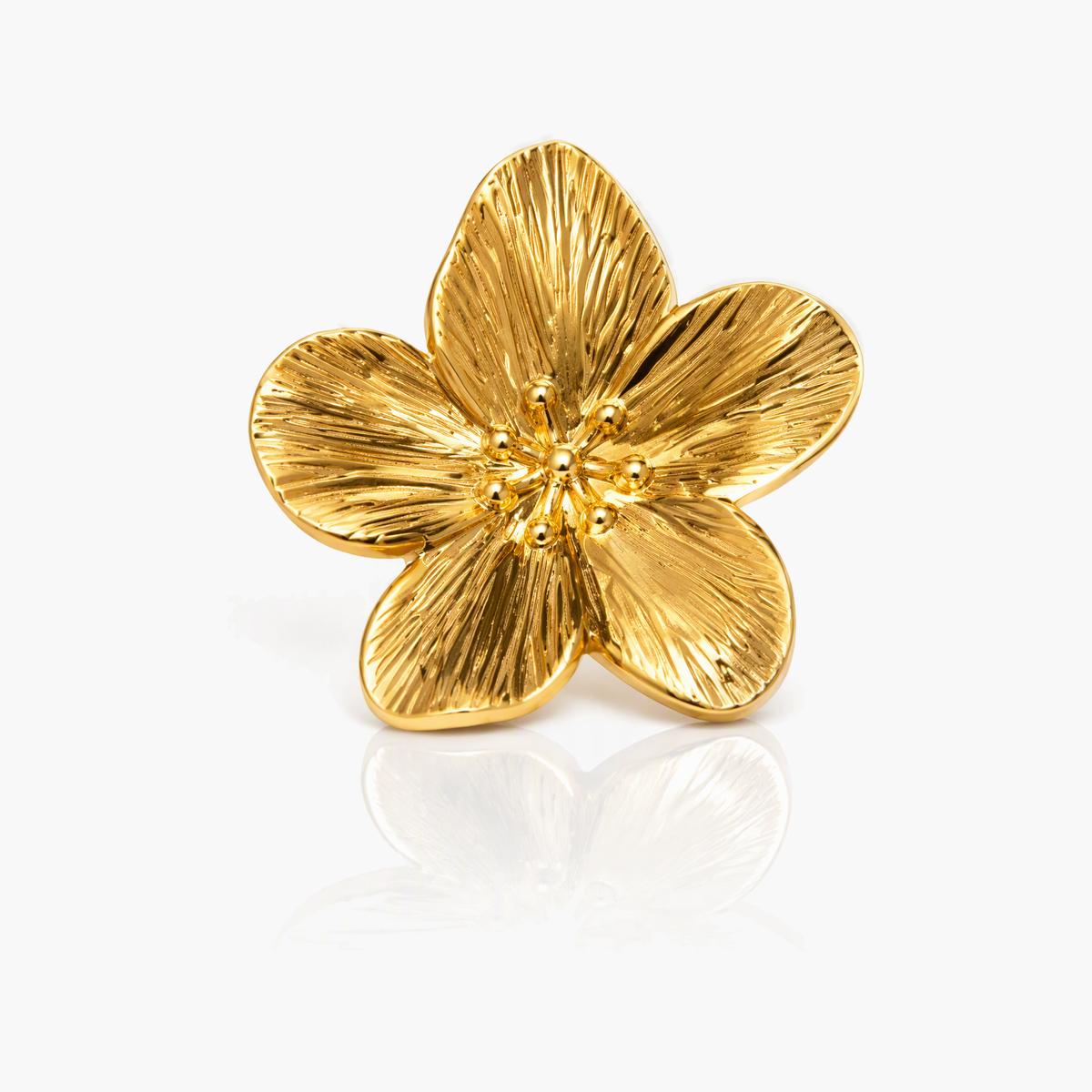 Textured Flower Stud Earrings