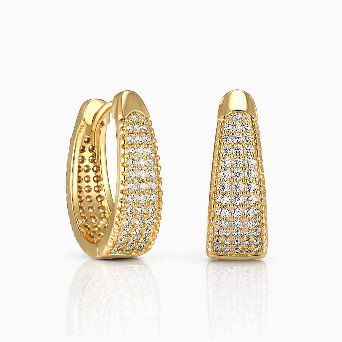 Paved Hoop Earrings