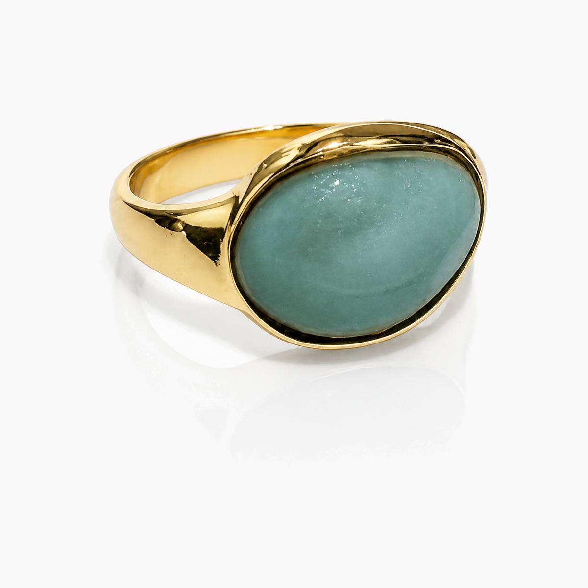 Minimalist Oval Stone Ring
