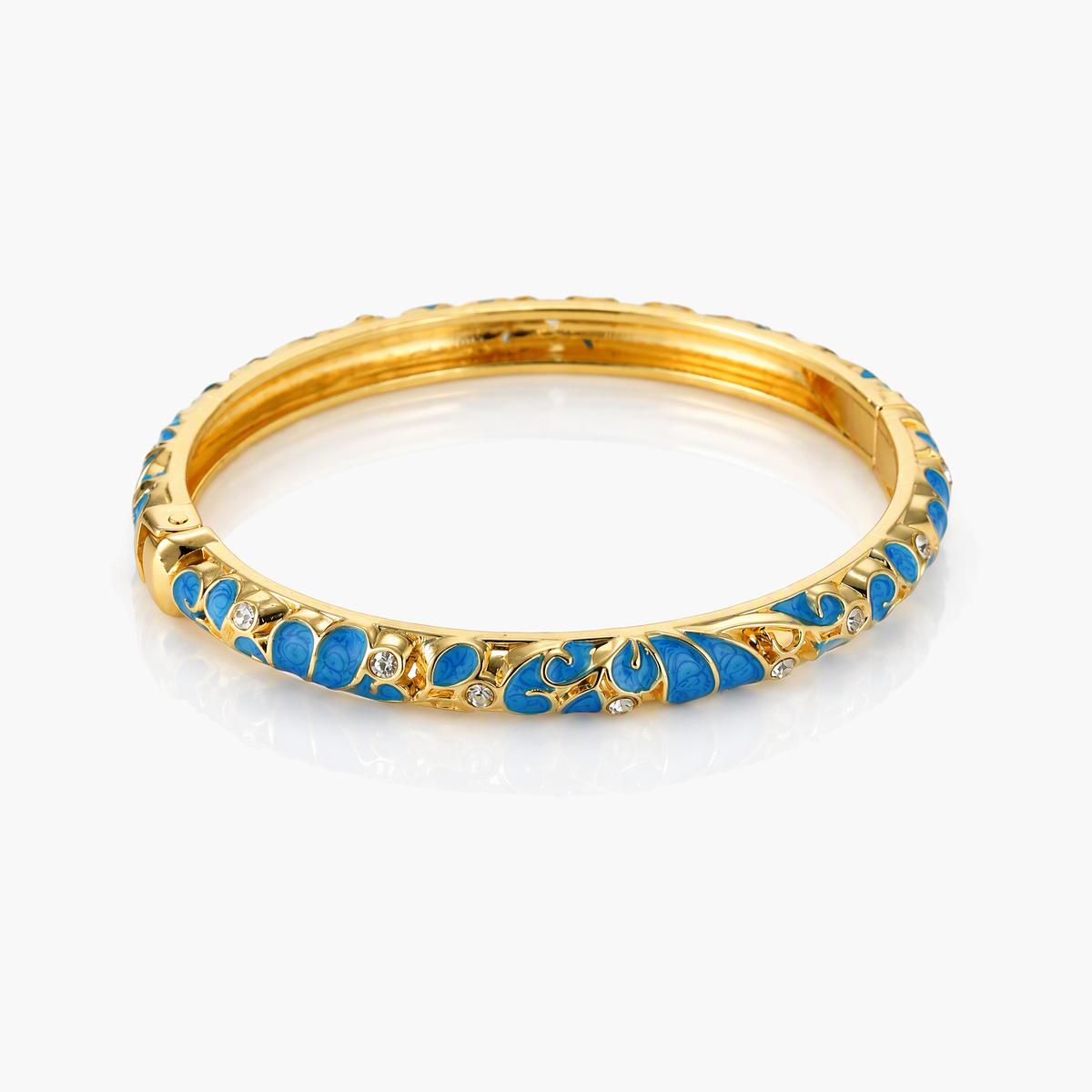 Trendy Enamel Inlay Bangle