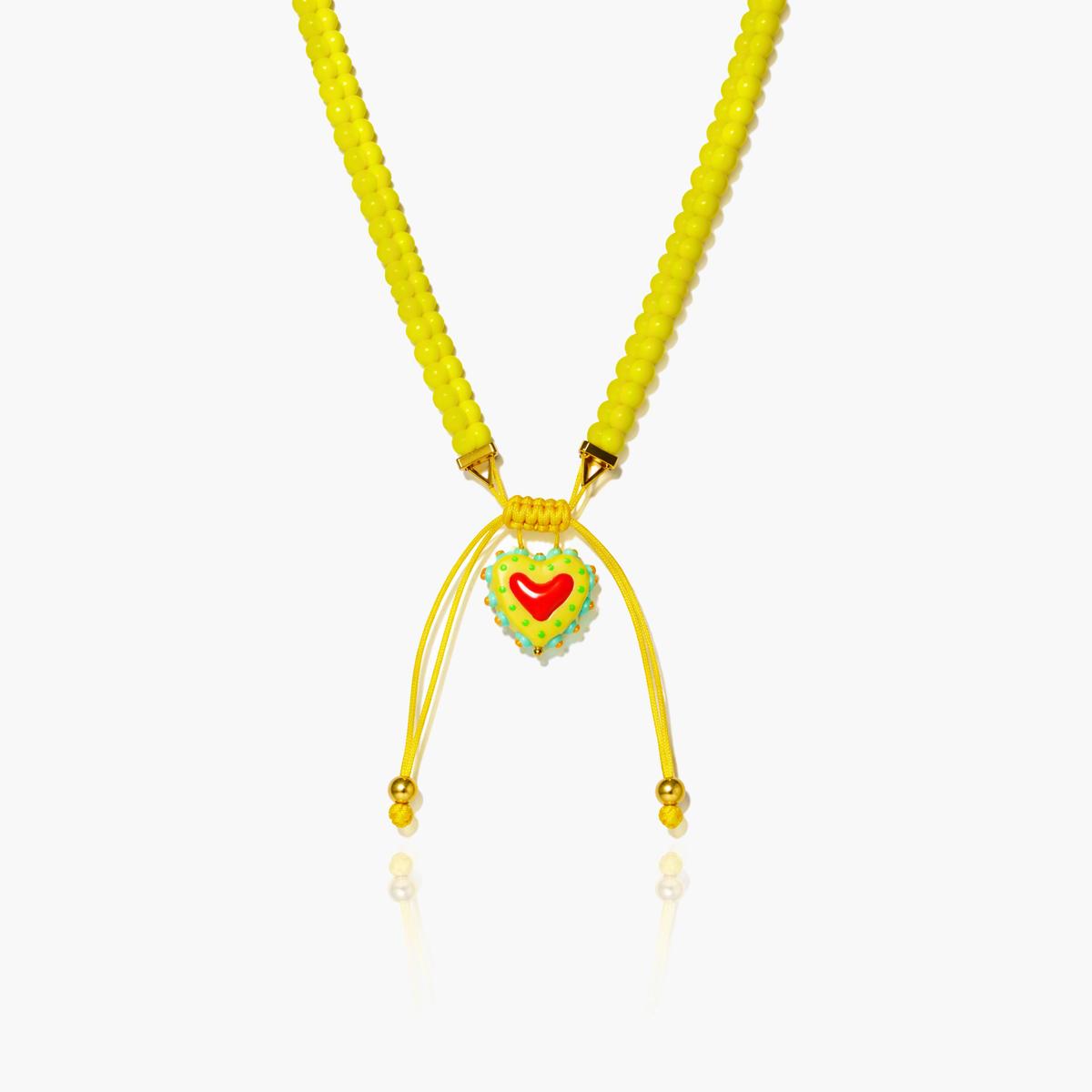 Cute Heart Charm Beaded Bracelet