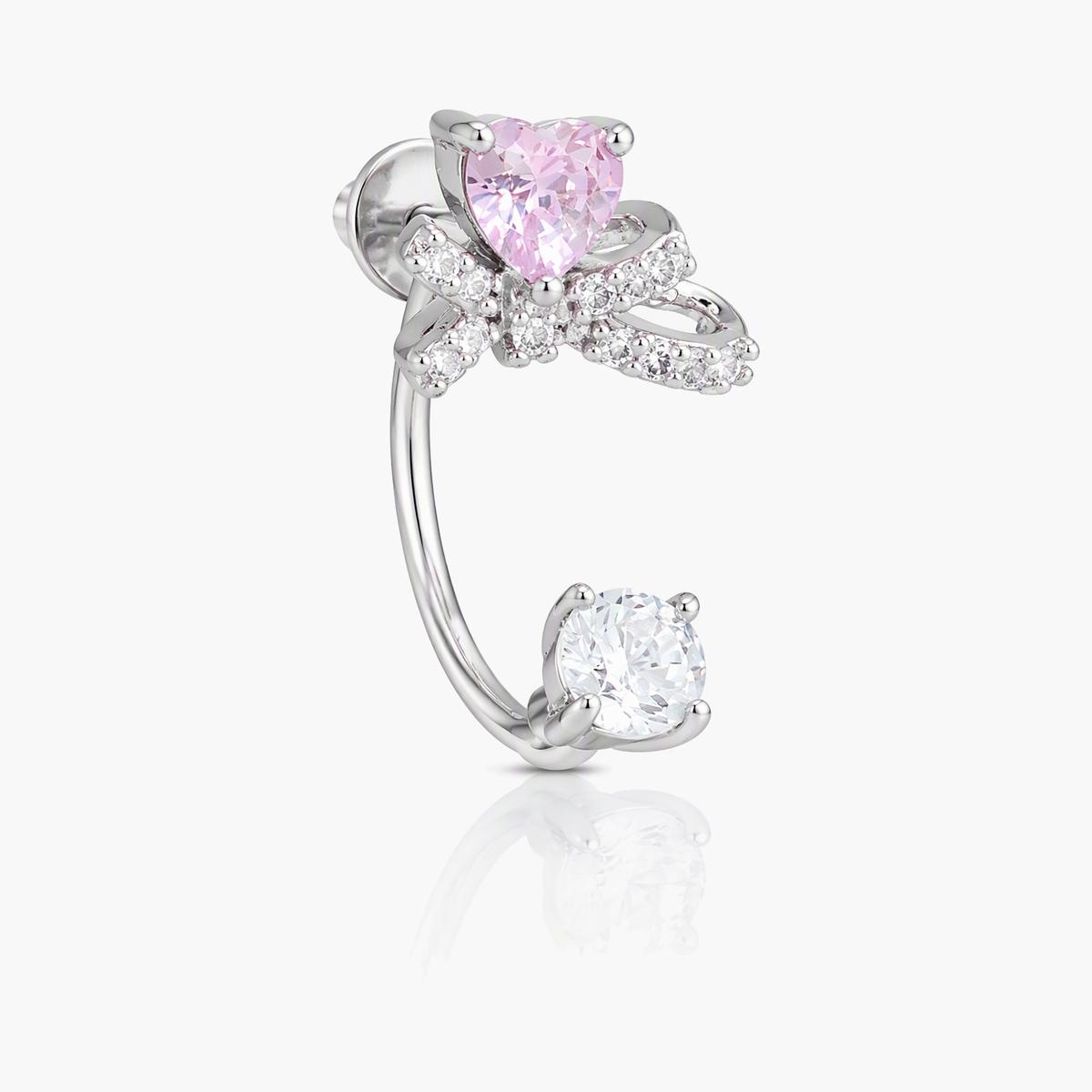 Cute Heart Bow Open Ring