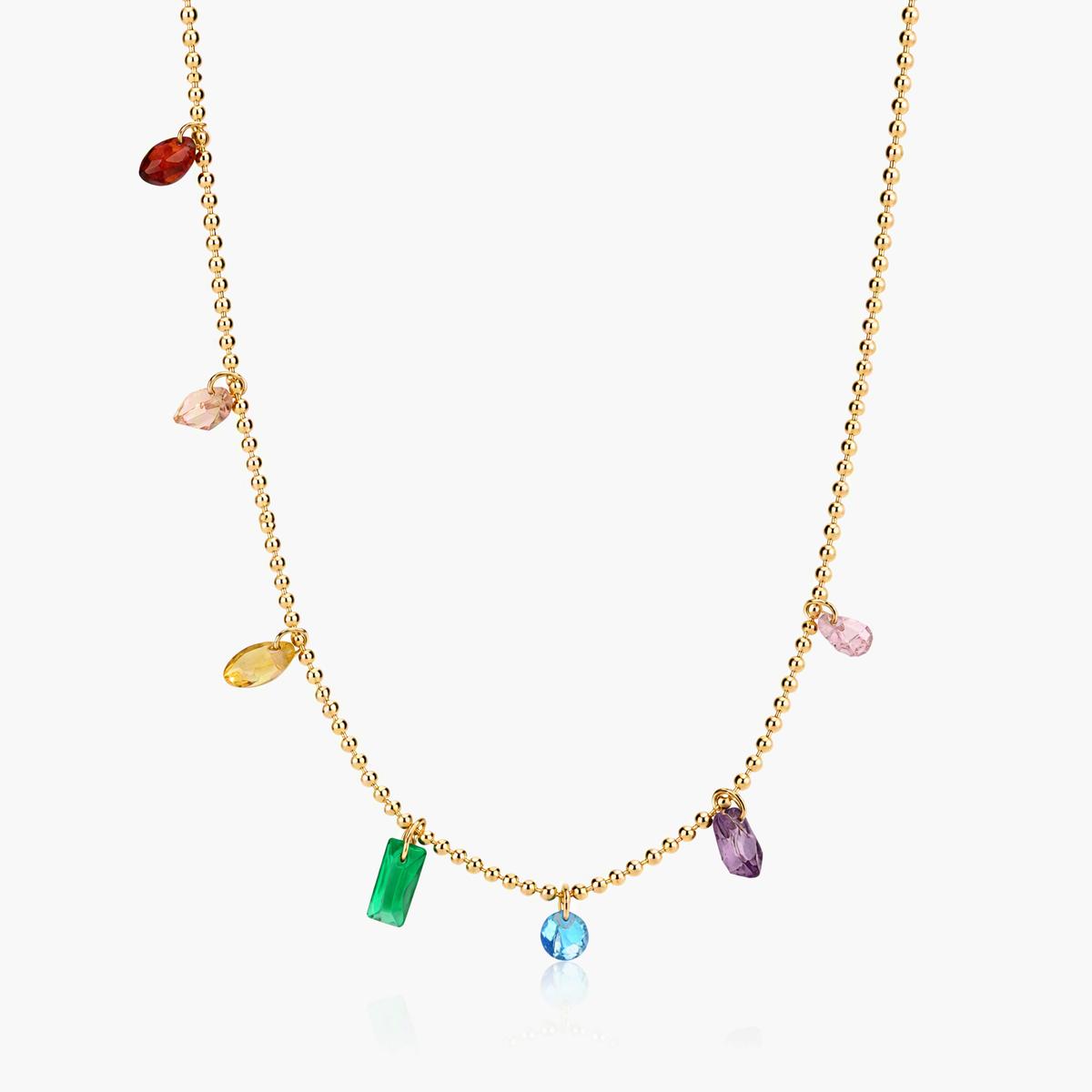 Dainty Multi-Stone Charm Necklace