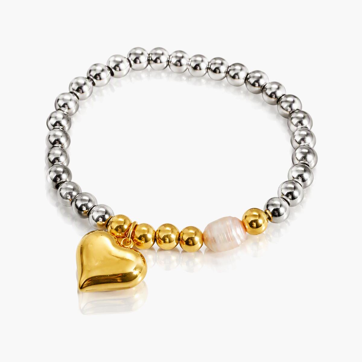 Vintage Sacred Heart Charm Bracelet