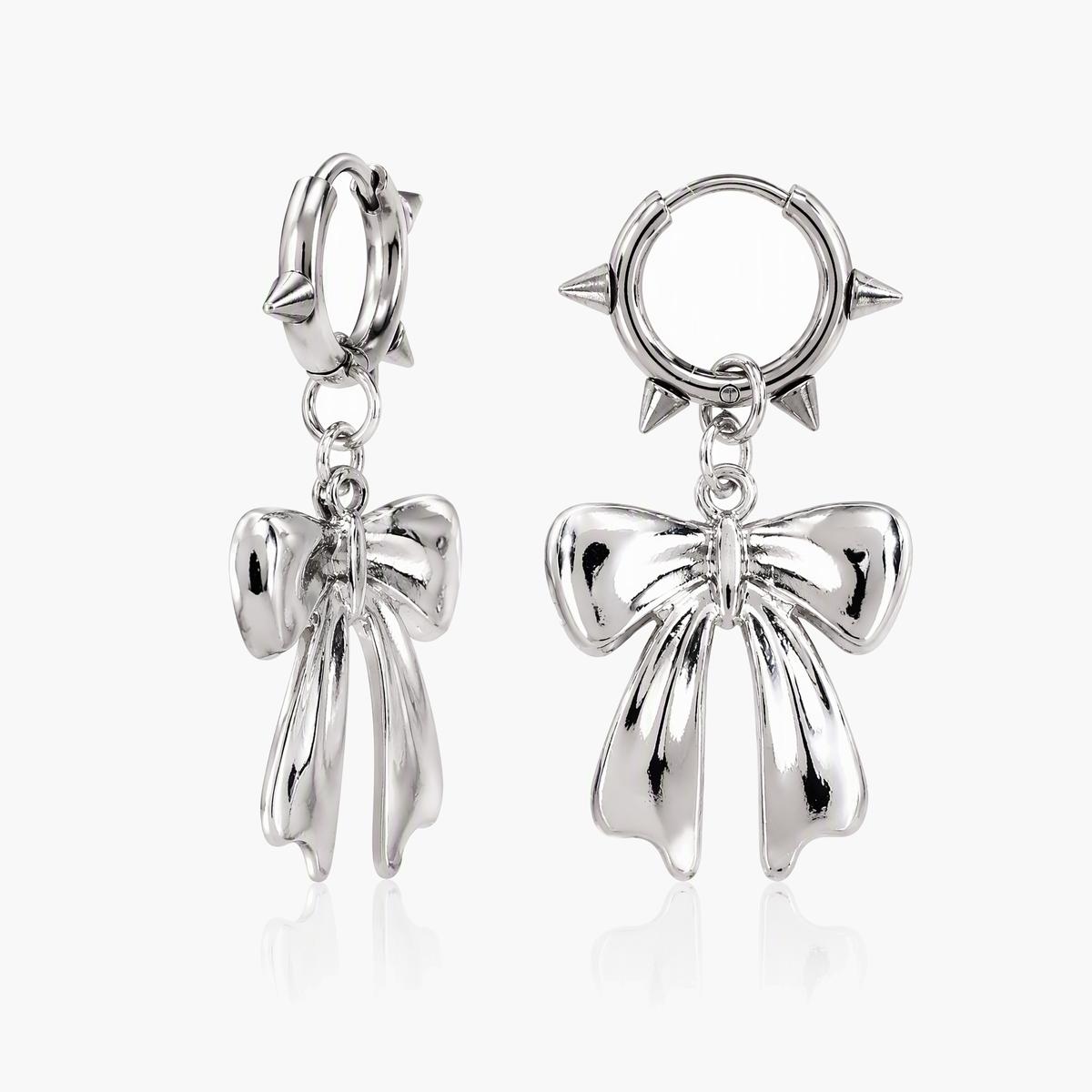 Trendy Bow Knot Huggie Earrings