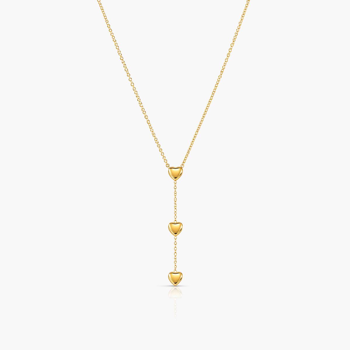 Dainty Triple Heart Y-Necklace