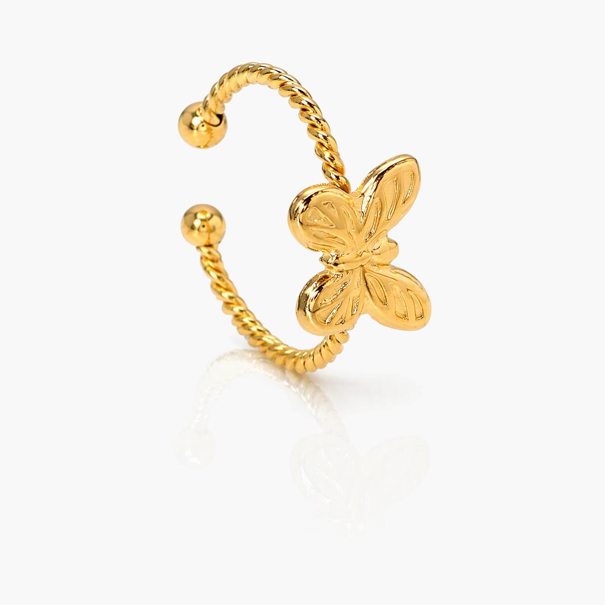 Dainty Butterfly Twist Open Ring