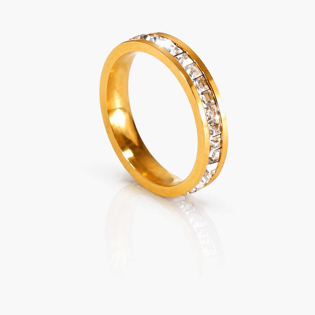 Elegant Paved Band Ring