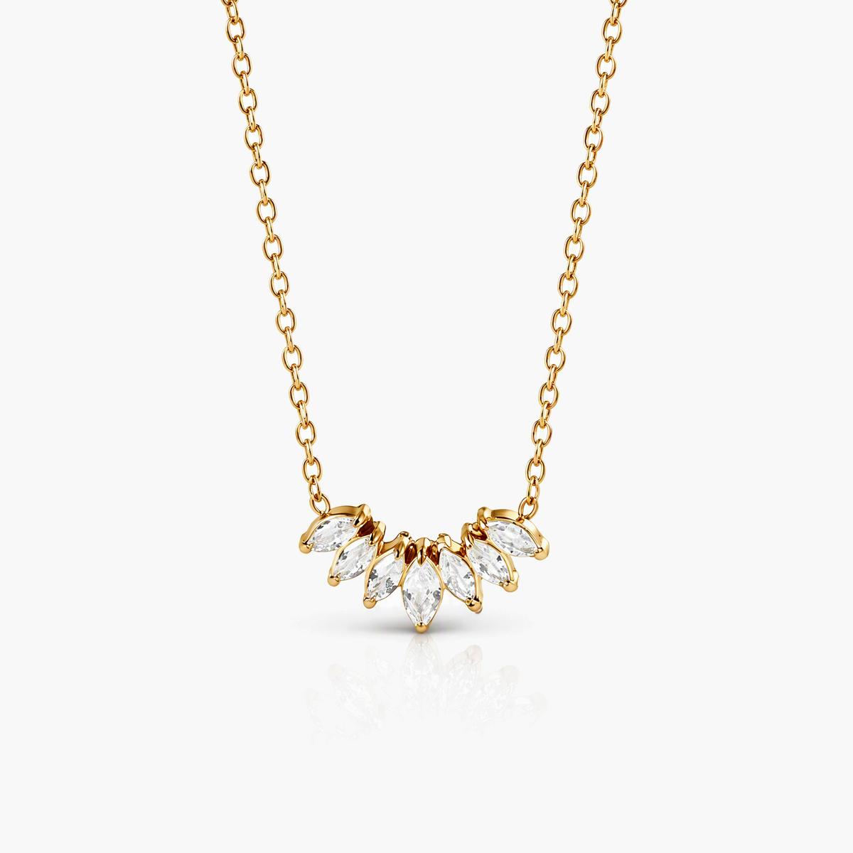 Dainty Seven-Stone Pendant Necklace