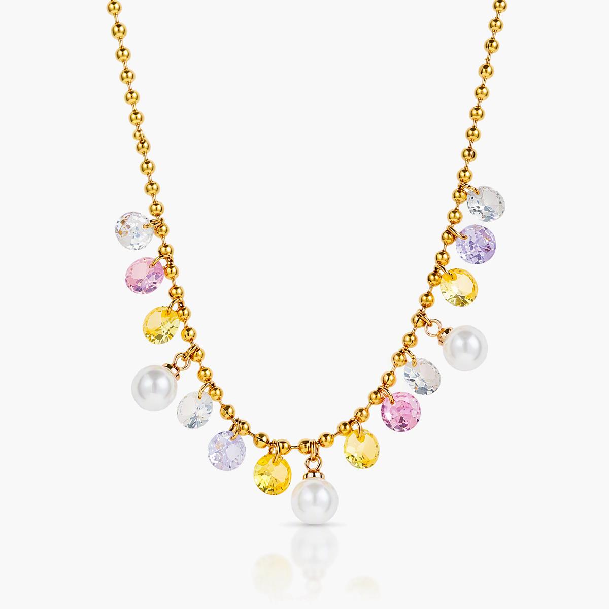 Dainty Multi-Stone Drop Necklace