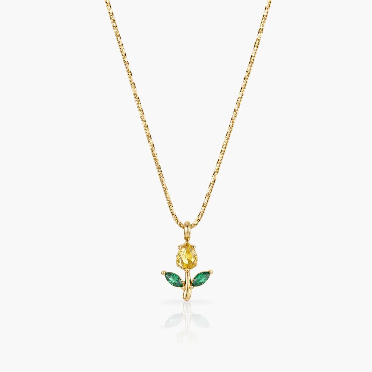 Dainty Tulip Pendant Necklace
