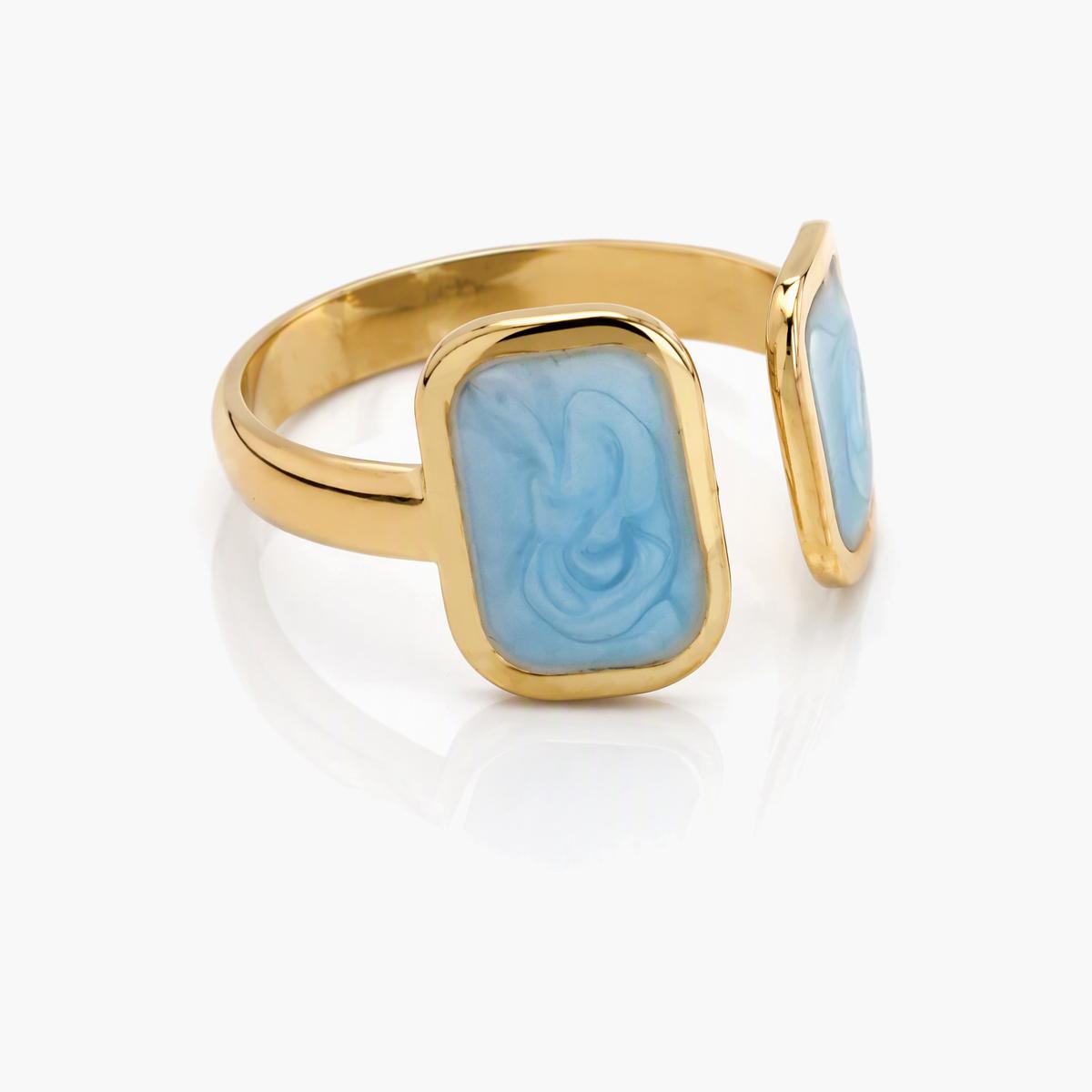 Minimalist Rectangular Open Cuff Ring
