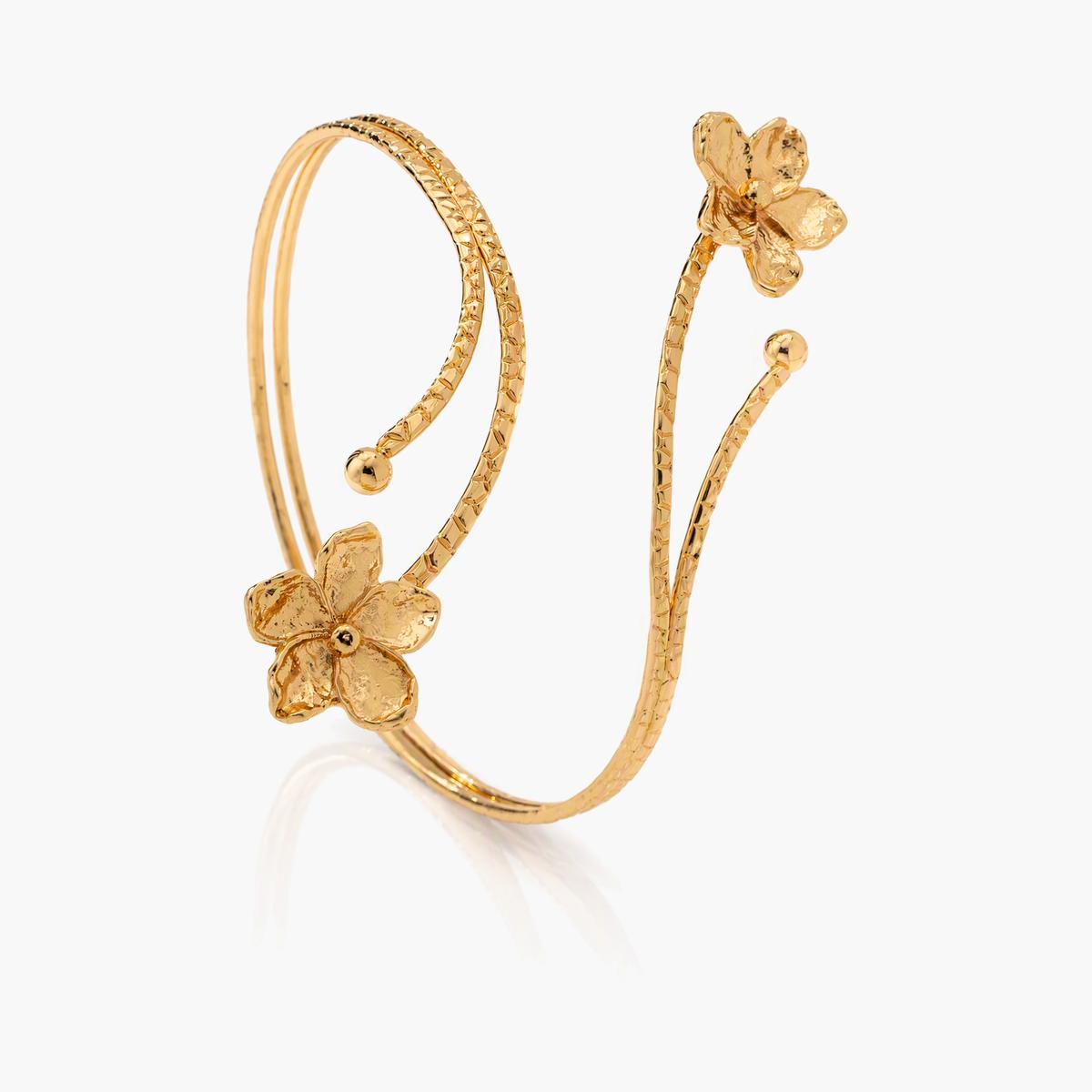 Flower Open Cuff Bracelet