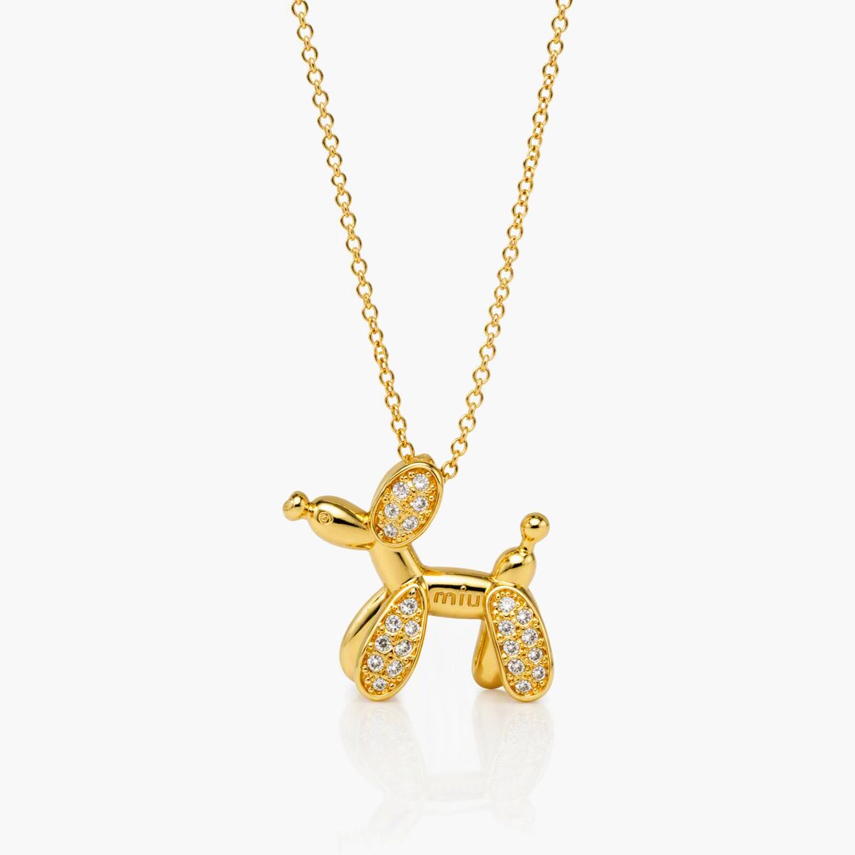 Cute Balloon Dog Pendant Necklace