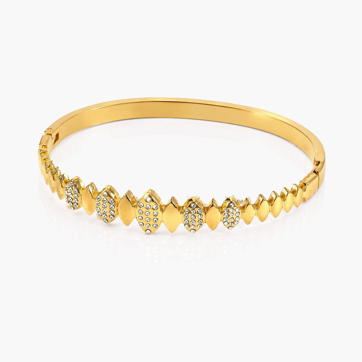 Elegant Leaf Segment Bangle