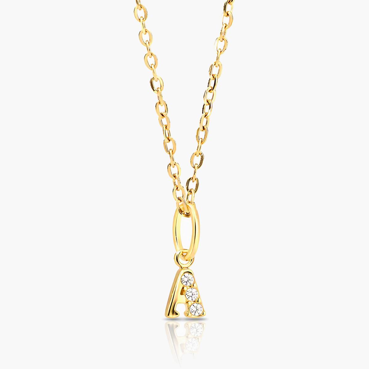 Dainty Initial Letter Pendant Necklace