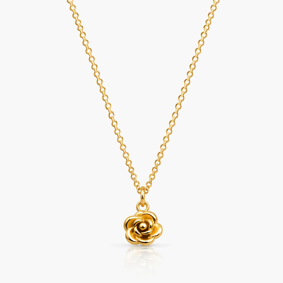 Dainty Rose Pendant Necklace