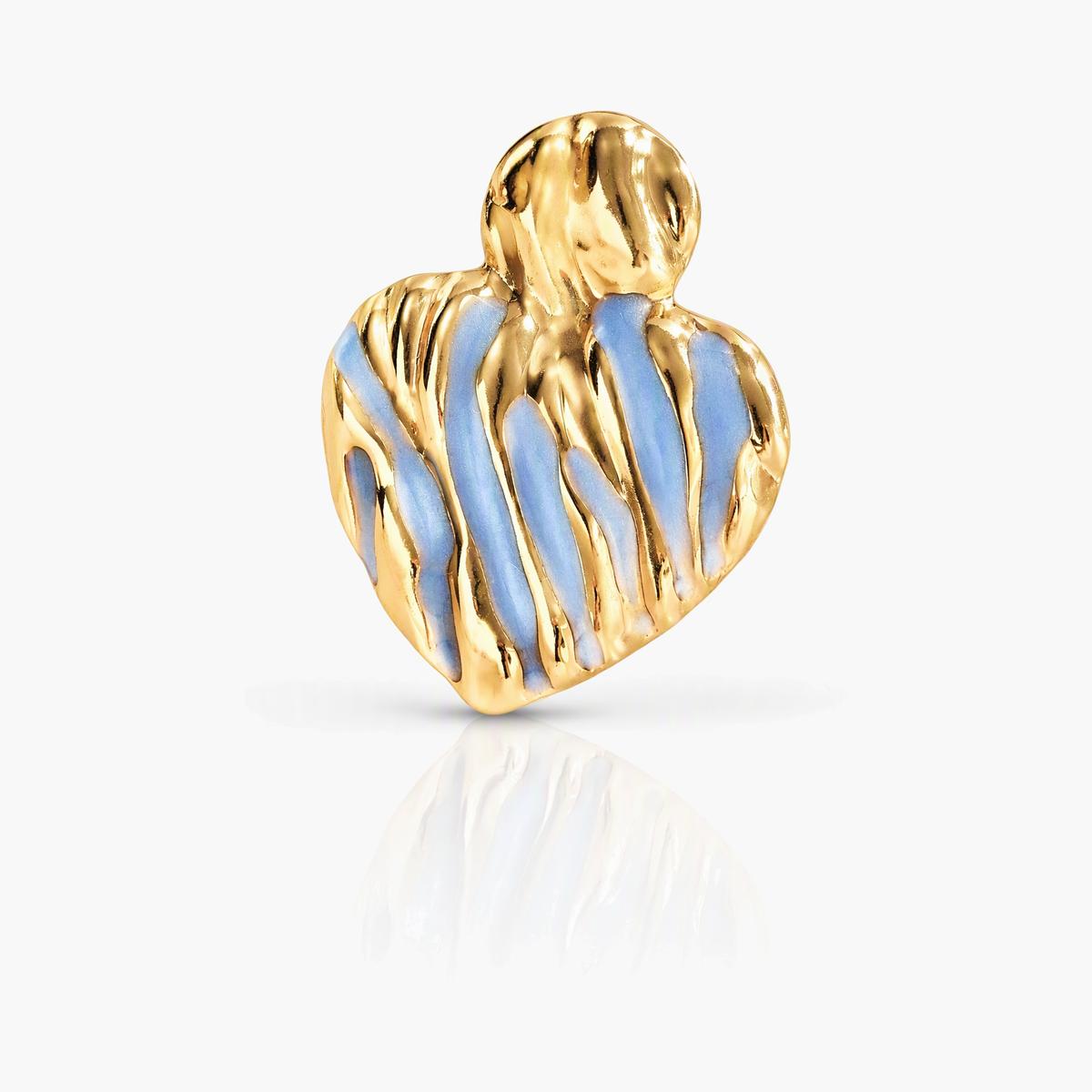 Textured Heart Stud Earrings