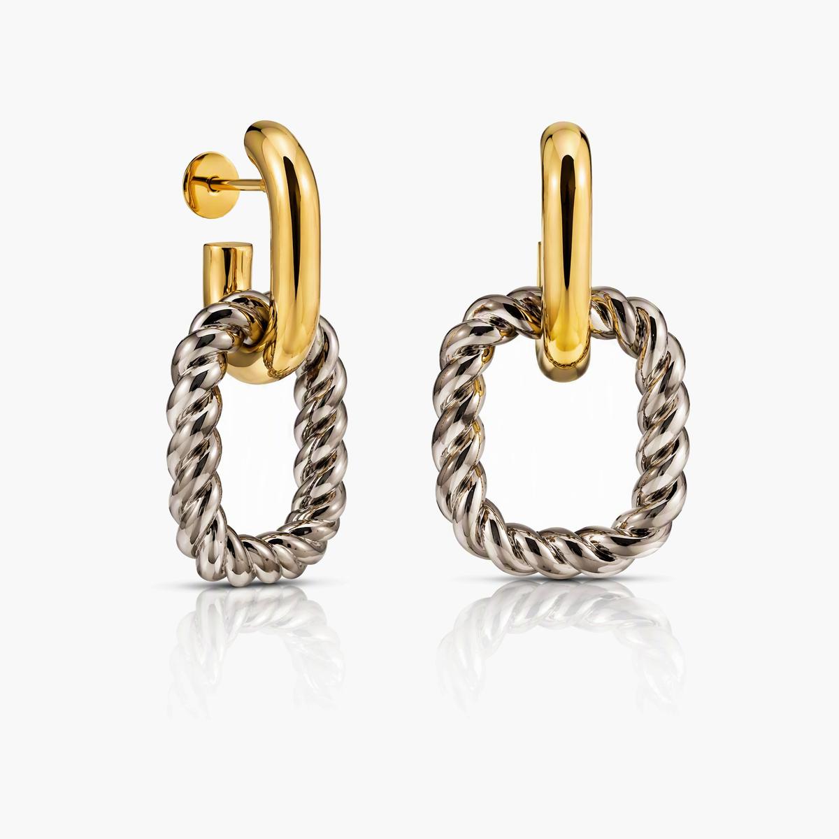 Twisted Rope Hoop Earrings