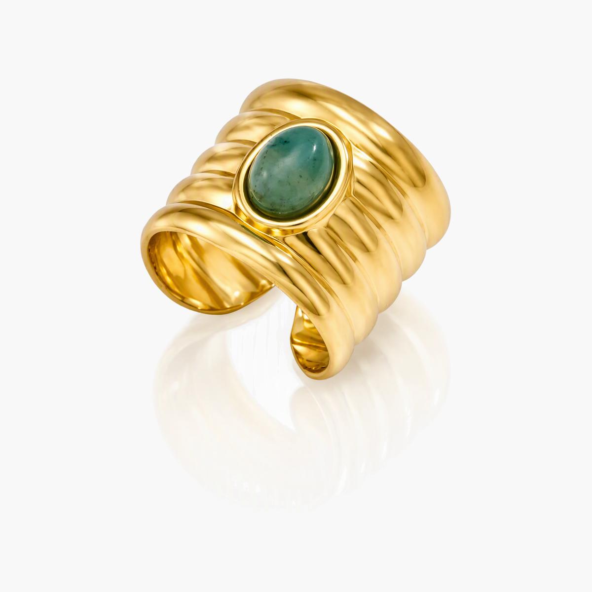 Chunky Ribbed Band Ring